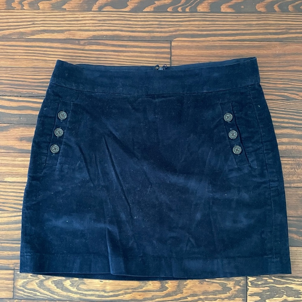Banana Republic Navy Blue Corduroy Mini Skirt